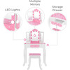 Fantasy Fields Gisele Polka Dot Kids Vanity Table & Stool - Play Vanities - 3