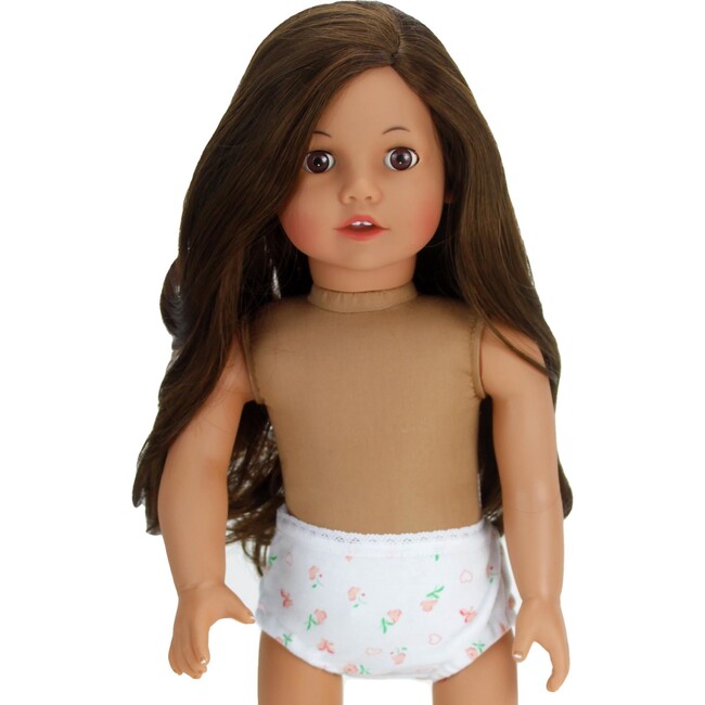 18" Doll Set of 2 pair Lace Panties, Pink/White