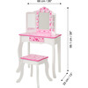 Sweethearts Print Gisele Medium Vanity - White/Pink - Play Vanities - 9