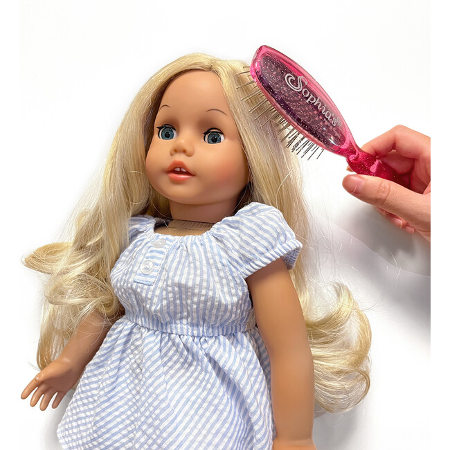 18'' Doll Hairbrush, Hot Pink