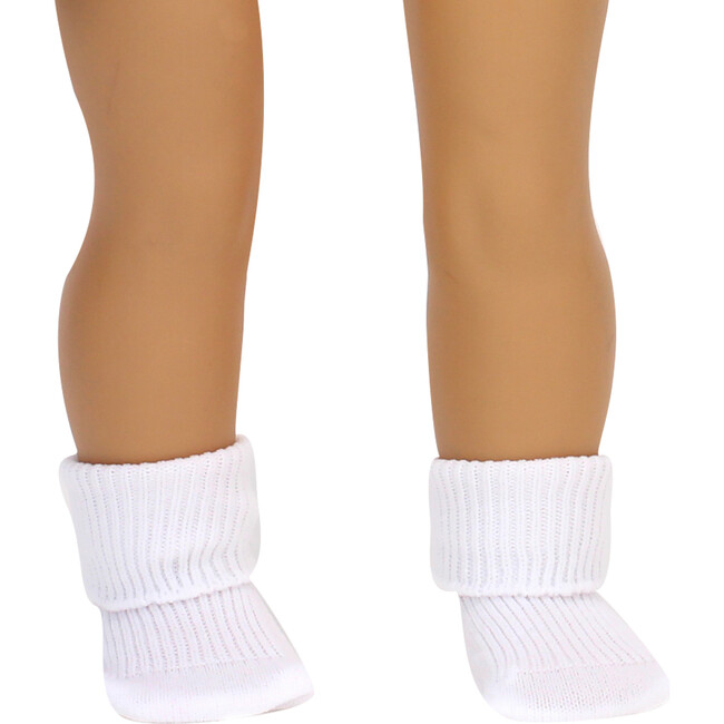 18" Doll, Ankle Socks, White - Doll Accessories - 3