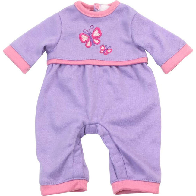 15" Doll, Butterfly Long Sleeve Sleeper - Lavender