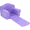 18" Doll Polka Dot Pull Out Chair Single Bed, Purple - Doll Accessories - 2 - thumbnail