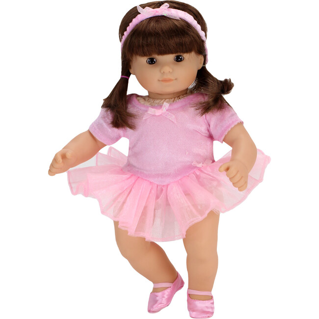 15" Doll Ballet Outfit, Light Pink - Doll Accessories - 1
