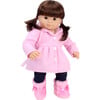 15" Doll Fleece Coat, Fleece Hat & Fur Boots Set, Light Pink - Doll Accessories - 3 - thumbnail
