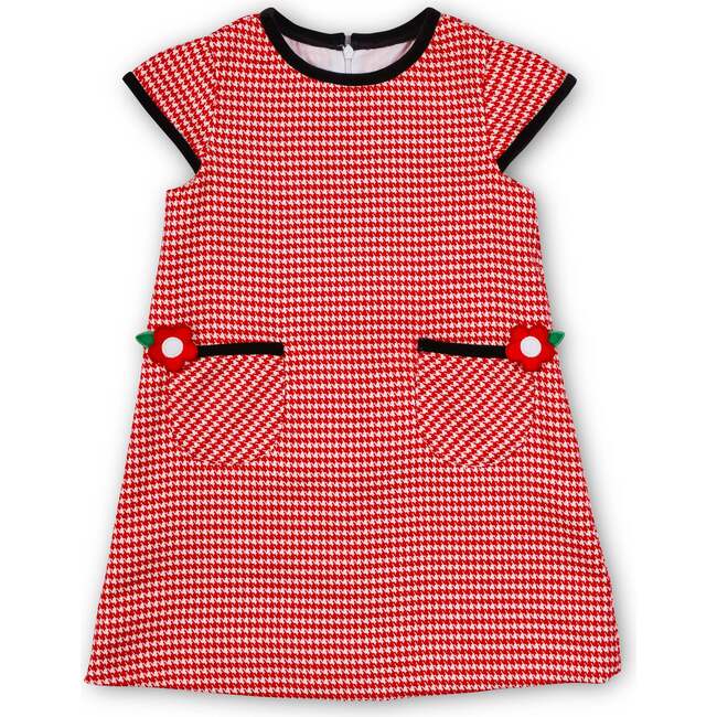 Houndstooth Dress With Flowers
