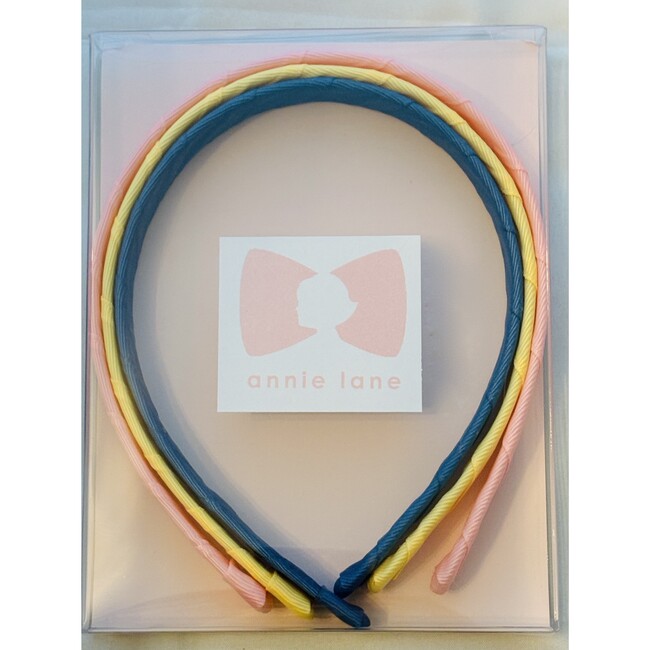 Three Headband Box Set, Pink/buttercream/blue