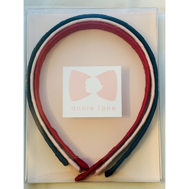 Three Headband Box Set, Navy/pink/raspberry