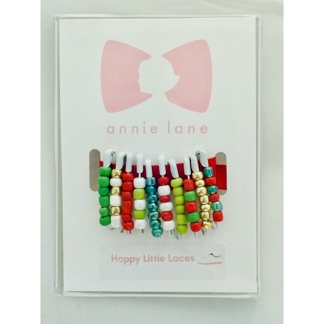 Shoelace Pin Set, small bright red/green
