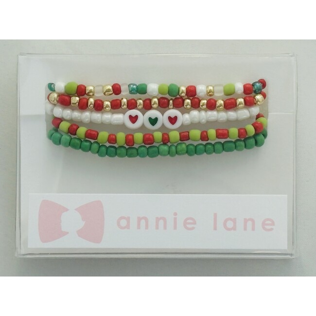 Set of Five Bracelets, Holiday Bright