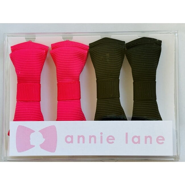 Four Ponytail Box Set, Hopt pink/black