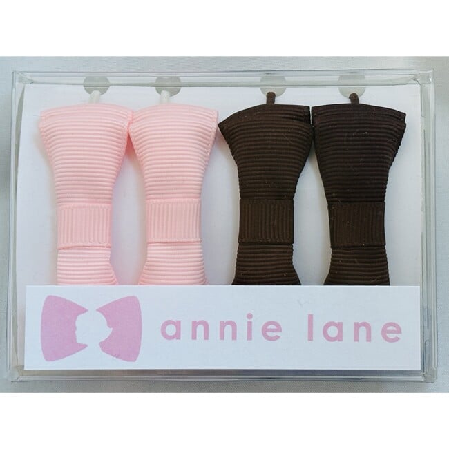 Four Ponytail Box Set, Pink/brown