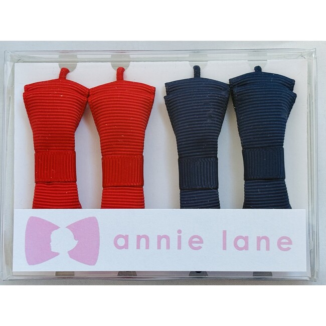 Four Ponytail Box Set, Navy/red