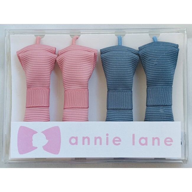 Four Ponytail Box Set, Dusty rose/blue