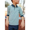 Rhodes Long Sleeve Polo, Golf Stripe - Polo Shirts - 1 - thumbnail