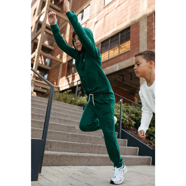 Hayes Hoodie, Dark Green - Sweatshirts - 3