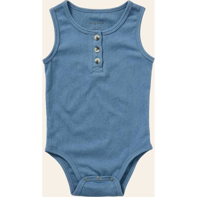 Henley Tank Onesie, Navy