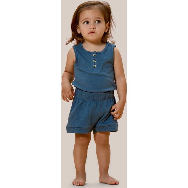 Henley Tank Onesie, Navy