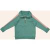 Half Zip Sweatshirt, Green - Sweatshirts - 1 - thumbnail