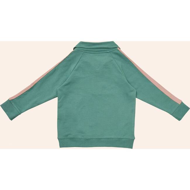 Half Zip Sweatshirt, Green - Sweatshirts - 3