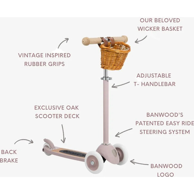 BANWOOD SCOOTER DUSTY PINK - Scooters - 8