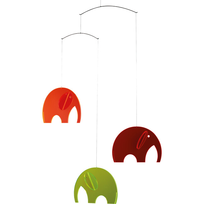 Elephants Acrylic Mobile, Bright - Mobiles - 1