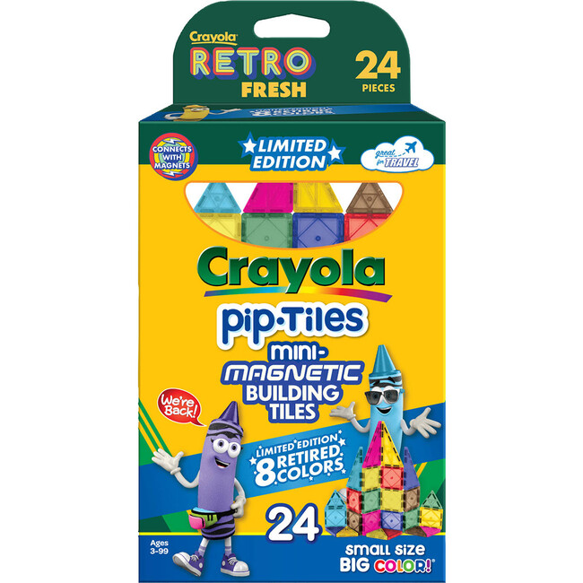 Crayola Retro PIP Mini Magnetic Tiles 24pc