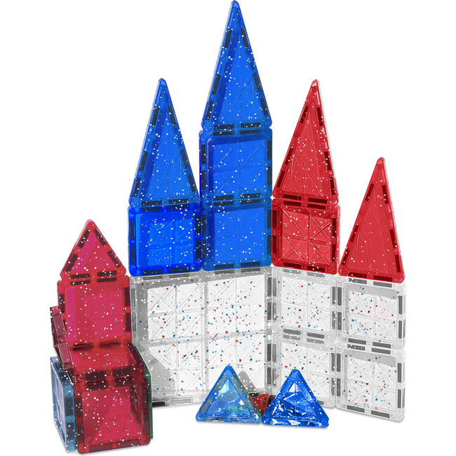 Crayola Red White Blue PIP Magnetic Tiles 27pc