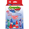 Crayola Red White Blue Magnetic Tiles 14pc - Magnetic Tiles - 1 - thumbnail