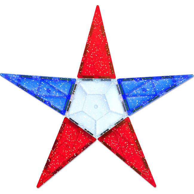 Crayola Red White Blue Magnetic Tiles 14pc