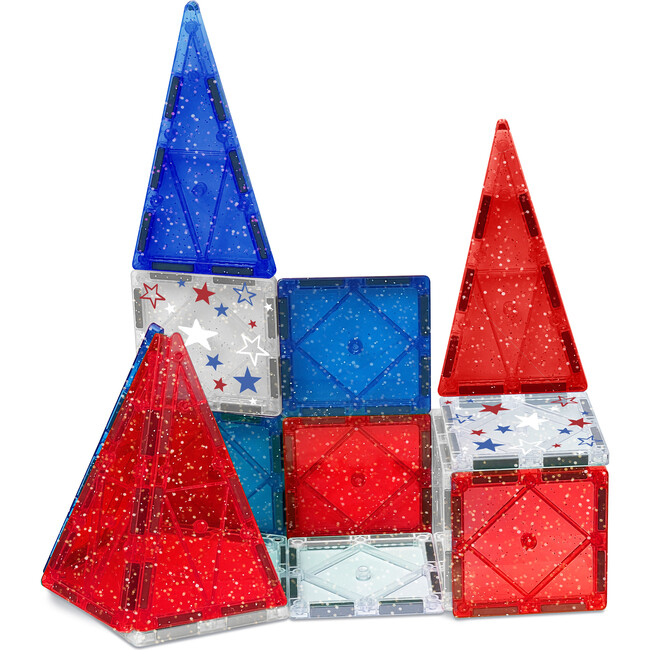 Crayola Red White Blue Magnetic Tiles 14pc - Magnetic Tiles - 3