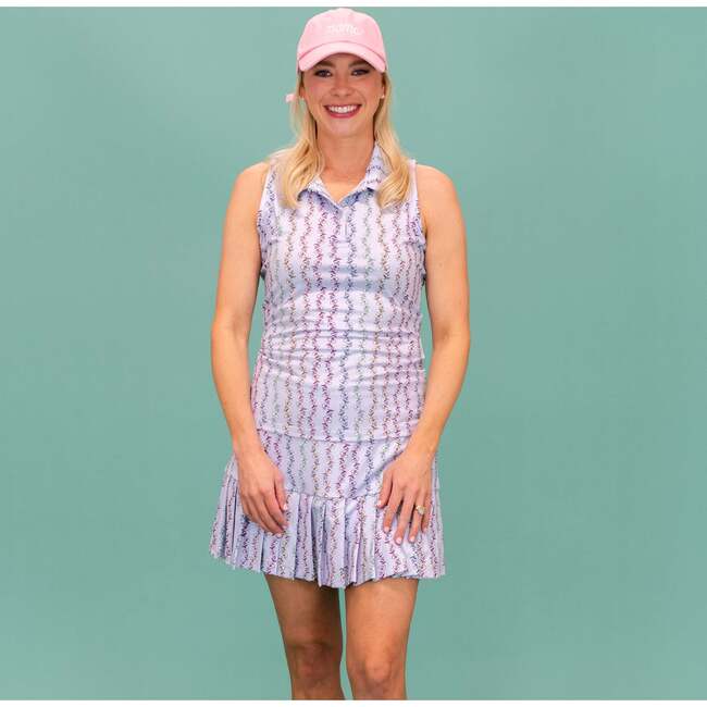 Women's Simona Bloom Print Sleeveless Top, Blue - Tank Tops - 4