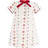 Poinsettia Girl Dress, White - Dresses - 6 - thumbnail