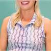 Women's Simona Bloom Print Sleeveless Top, Blue - Tank Tops - 5