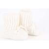 Knit Baby Booties, Ivory - Booties - 1 - thumbnail