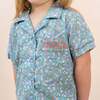 Margaret Girl Pajama Set, Blue - Pajamas - 4 - thumbnail
