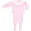 Knit Baby Girl Sweater & Stockings Set, Pink - Mixed Apparel Set - 3