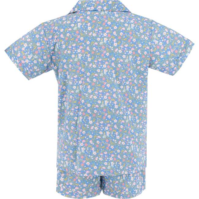 Margaret Girl Pajama Set, Blue - Pajamas - 7