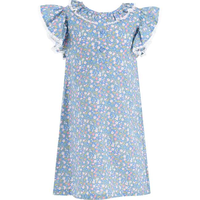Everly Nightgown, Blue - Pajamas - 1