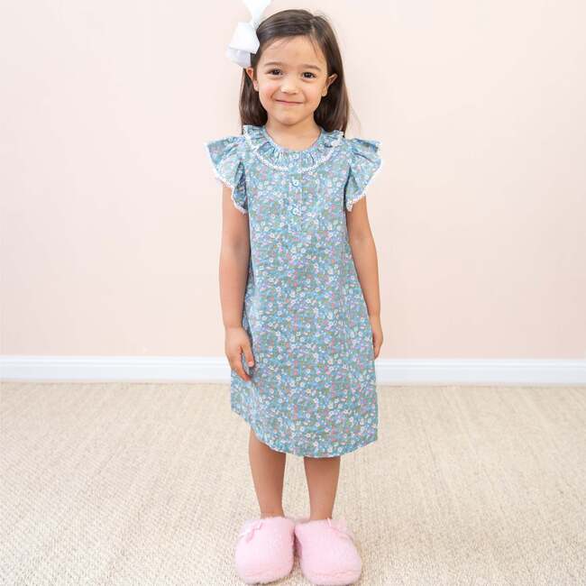 Everly Nightgown, Blue - Pajamas - 2