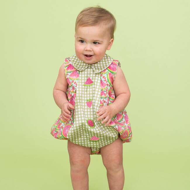Mason Boy Bubble, Green - Rompers - 7