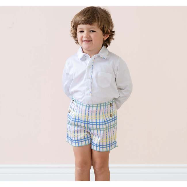 Benny Long Sleeve Boy Set, Blue - Mixed Apparel Set - 2