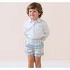 Benny Long Sleeve Boy Set, Blue - Mixed Apparel Set - 2
