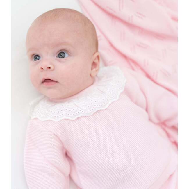 Knit Baby Girl Sweater & Stockings Set, Pink - Mixed Apparel Set - 5