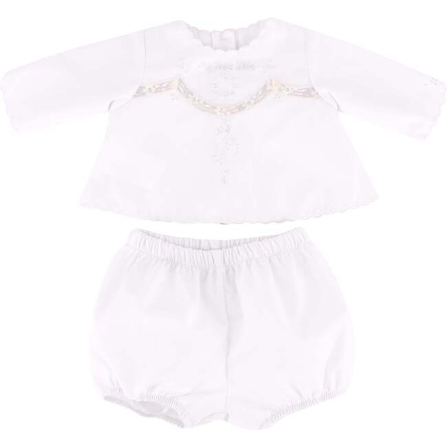 Baby's First Shirt & Bloomers, White
