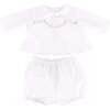 Baby's First Shirt & Bloomers, White - Mixed Apparel Set - 1 - thumbnail