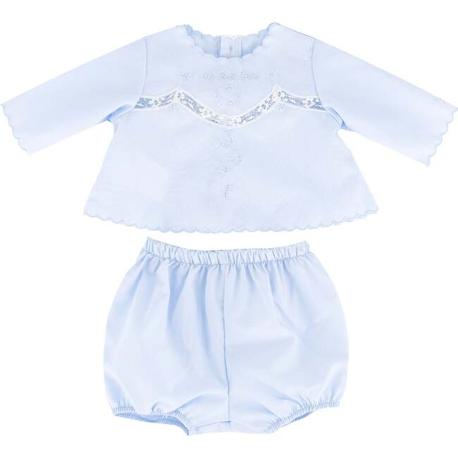 Baby's First Shirt & Bloomers, Light Blue