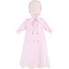 Baby Gown with Bonnet, Pink - Nightgowns - 1 - thumbnail