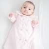 Baby Gown with Bonnet, Pink - Nightgowns - 2