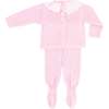 Knit Baby Girl Sweater & Stockings Set, Pink - Mixed Apparel Set - 7